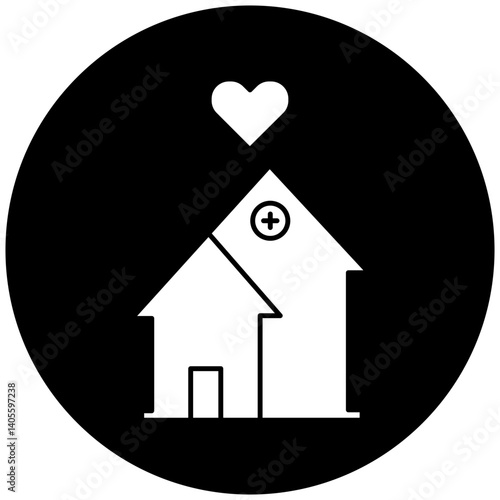 love hospital icon design