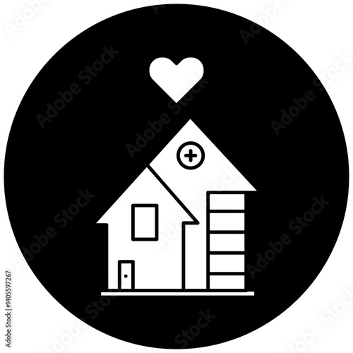love hospital icon design