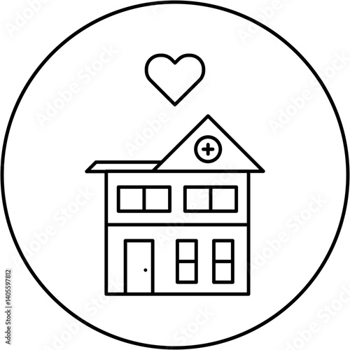 love hospital icon design