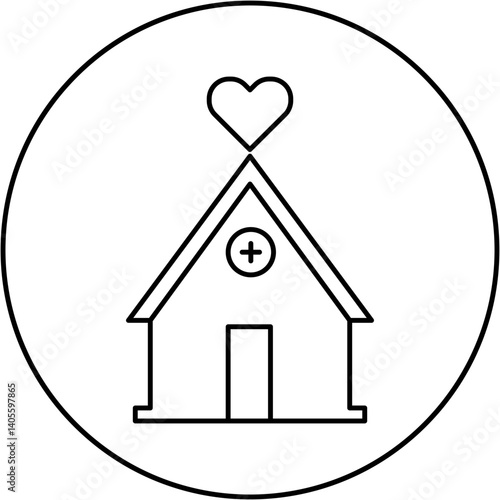 love hospital icon design