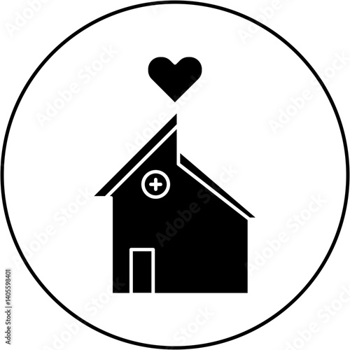 love hospital icon design