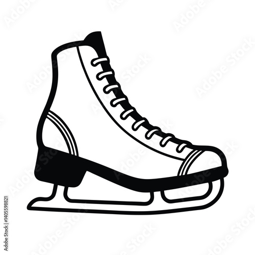 ice skates on white background
