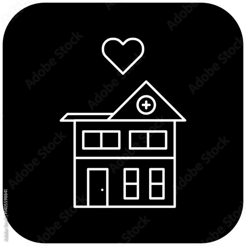 love hospital icon design