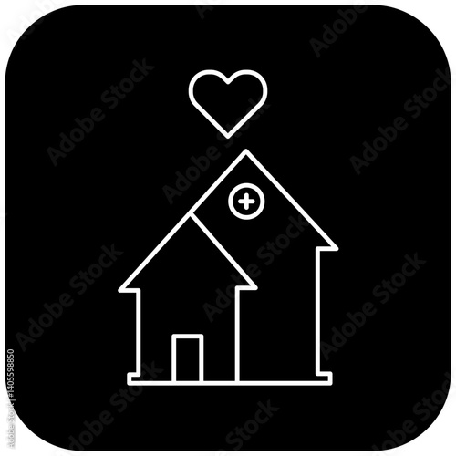 love hospital icon design