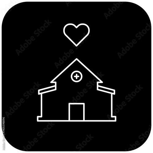 love hospital icon design