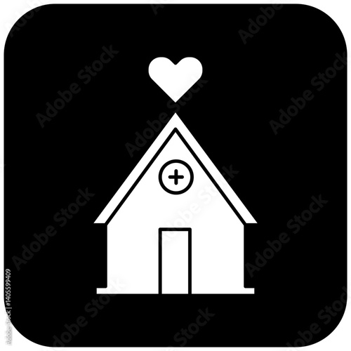love hospital icon design