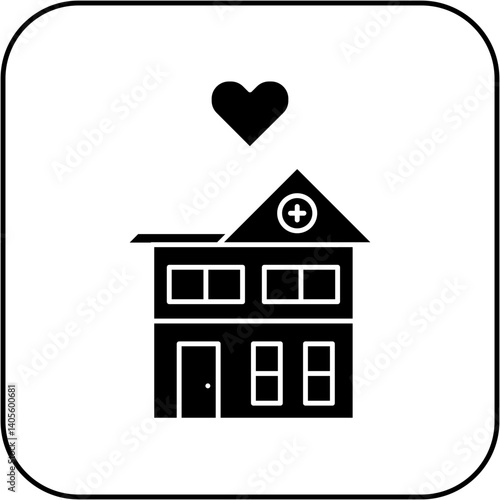 love hospital icon design
