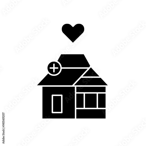 love hospital icon design