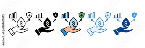 Cash Flow  Icon Set Multiple Style Collection