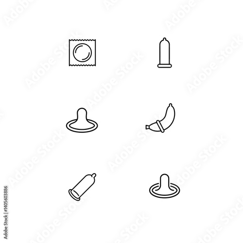 Condom icon logo flat vector design