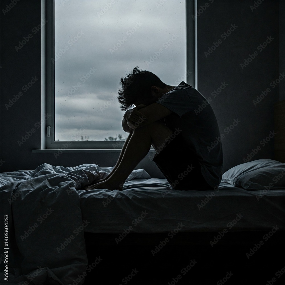 a suicidal teenager in deep depression, hopeless and helpless a suicidal teenager in deep depression, hopeless and helpless