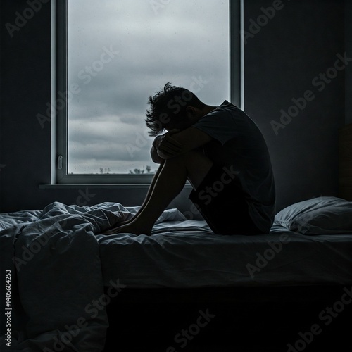 a suicidal teenager in deep depression, hopeless and helpless