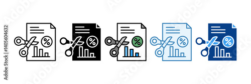 Tax Planning  Icon Set Multiple Style Collection