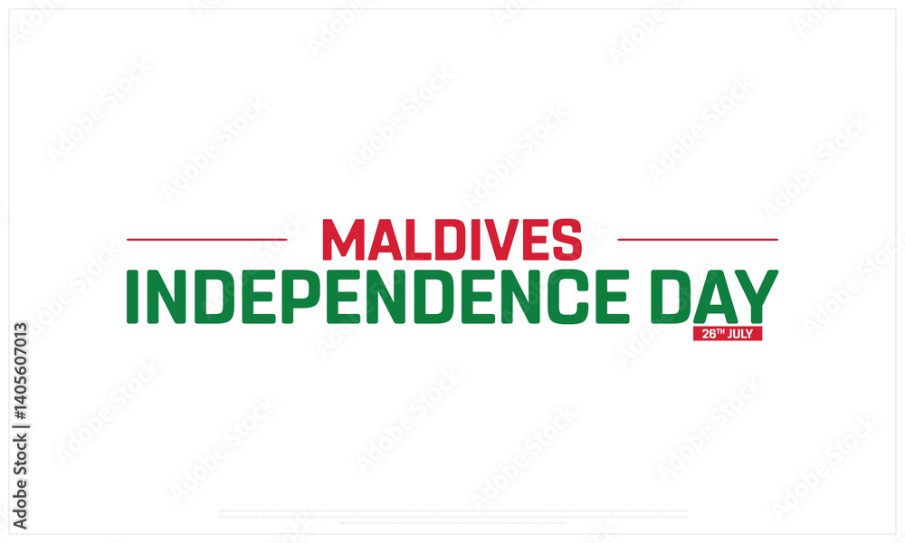 Maldives Independence Day on a white background, Vector design of Independence Day of Maldives, Typographic Design of Maldives National Day, Flag typography of Maldives Maldives Independence Day on a white background, Vector design of Independence Day of Maldives, Typographic Design of Maldives National Day, Flag typography of Maldives