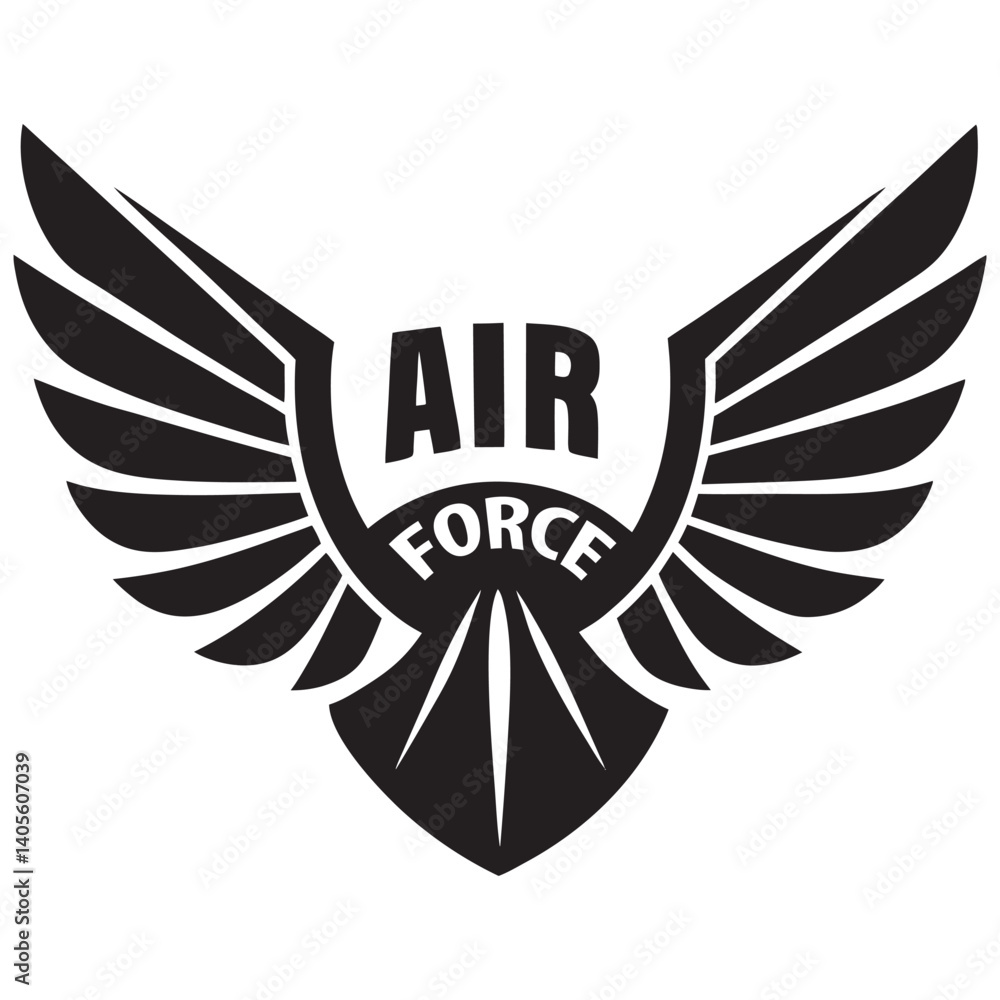 Obraz premium Air Force logo with wings