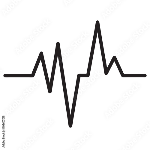 Heartbeat line. Pulse trace