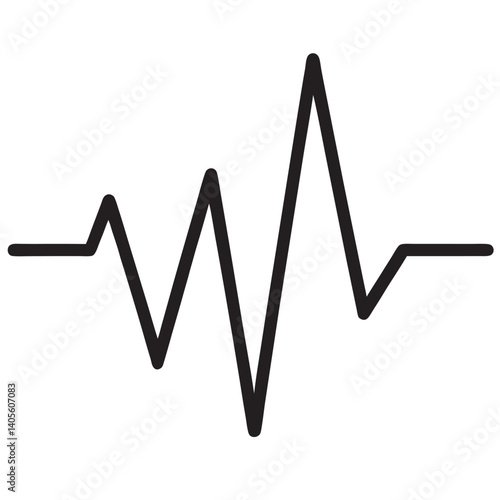 Heartbeat line. Pulse trace 