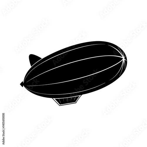 Blimp Silhouette vector illustration