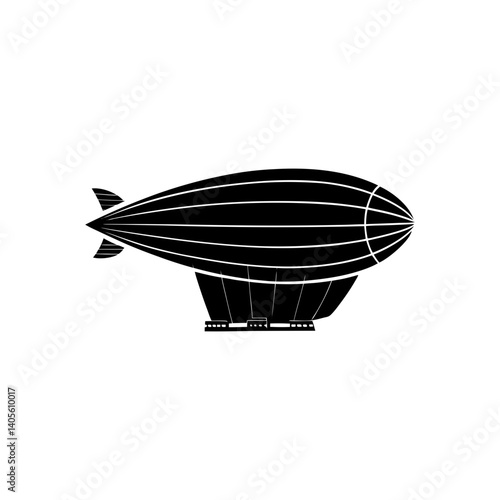 Blimp Silhouette vector illustration