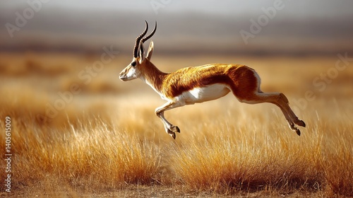 Generic Antelope Leaping Perspective Over Plain 9it2h2h