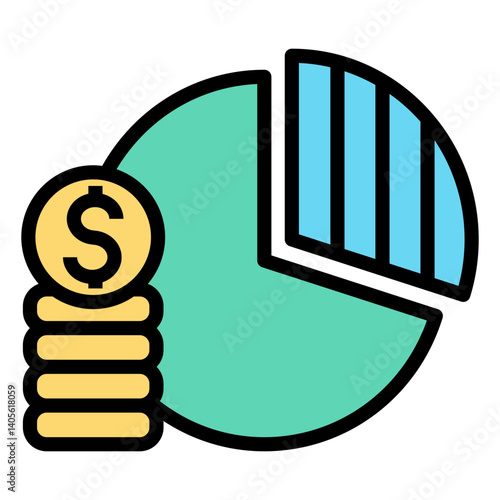 profit margin vector icon