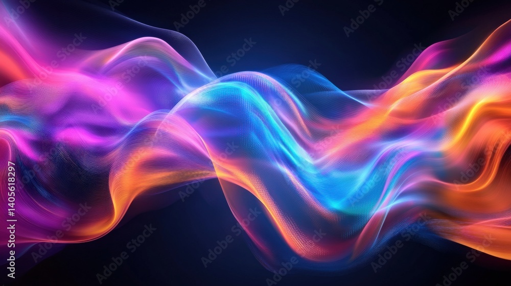 A high-speed futuristic background with rapid-moving abstract data streams forming a structured pattern