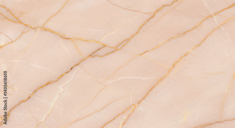 Fototapeta premium Blush Marble Texture: Delicate Gold Veins AI Generated