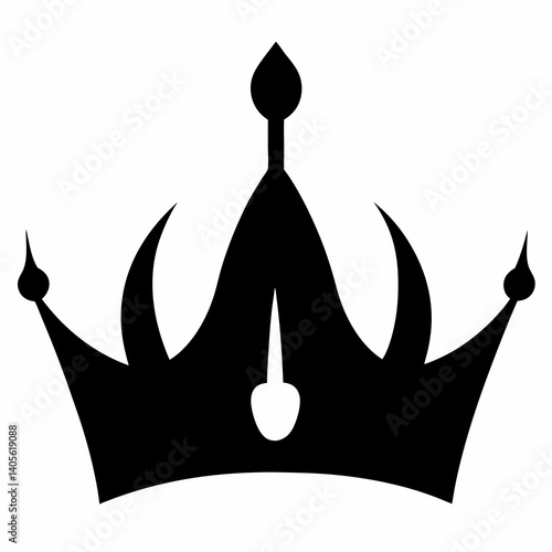 Crown with Candle Tips Silhouette