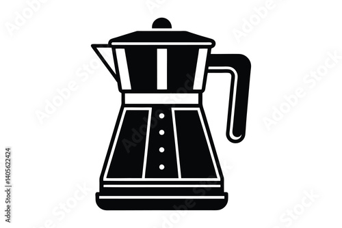 coffee maker machine silhouette vector illustration