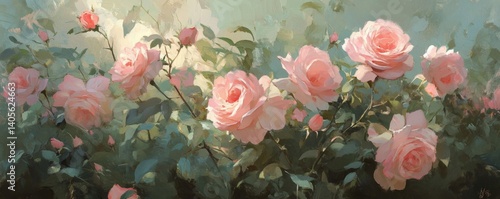 Lush Pink Rose Garden (1)