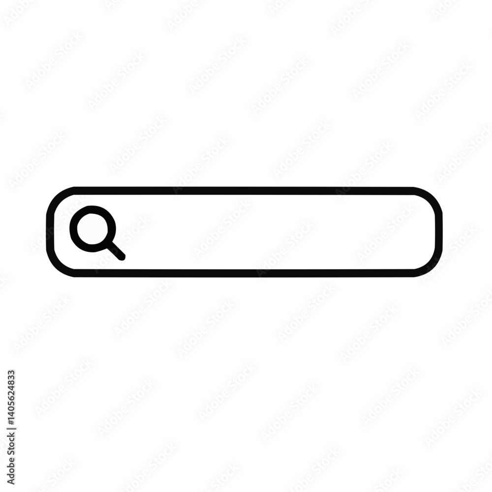 Search Bar Icon Design in Minimalistic Style Search Bar Icon Design in Minimalistic Style