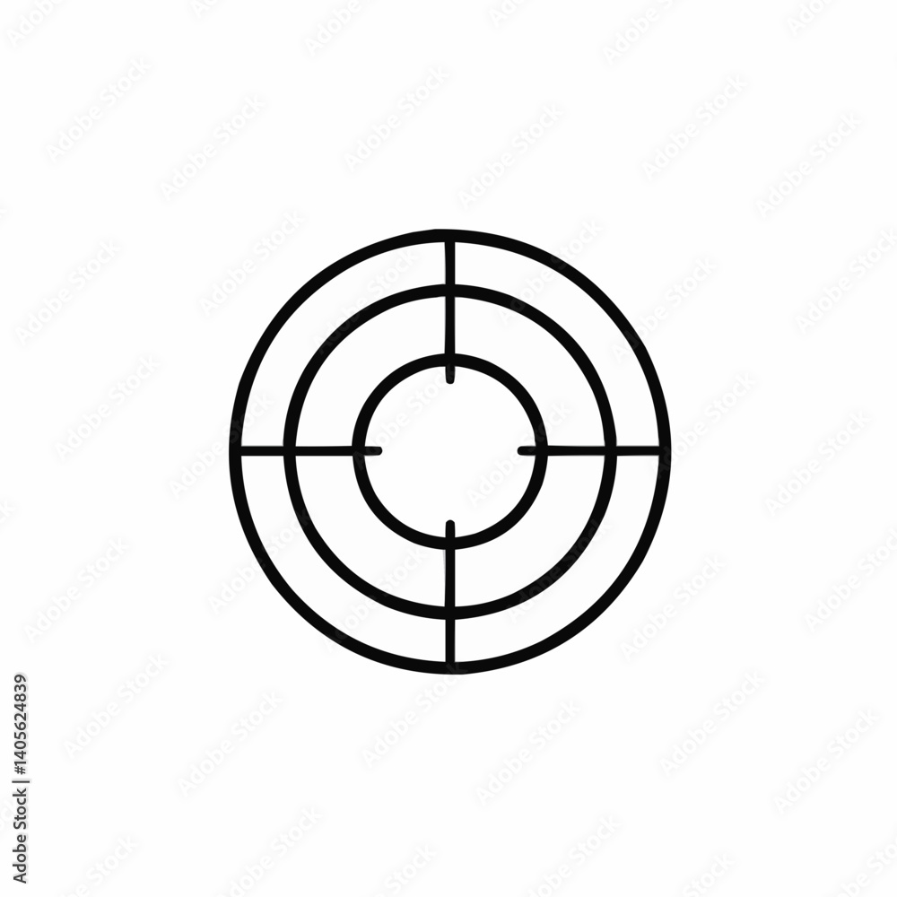 Target symbol outline in minimalistic style Target symbol outline in minimalistic style