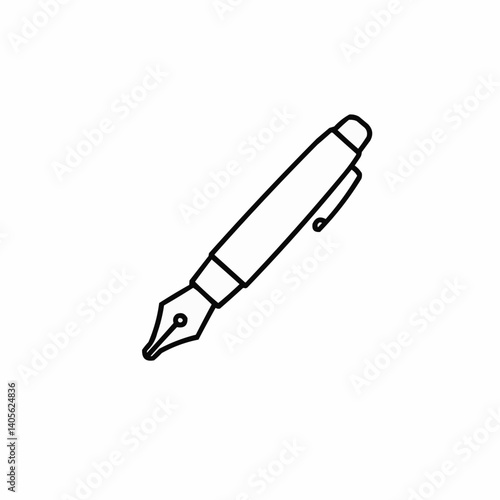 Fountain pen sketch illustration on a white background  