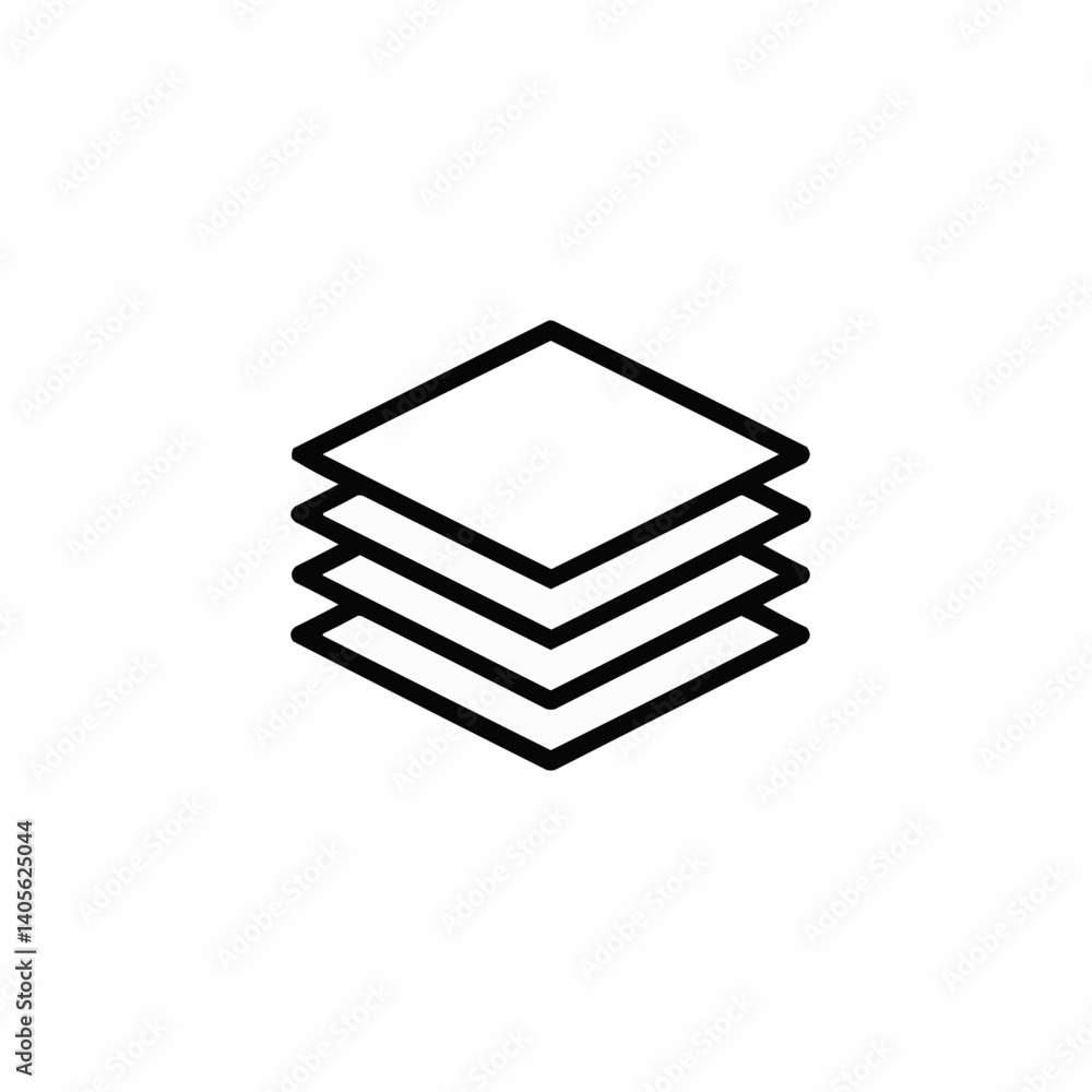 Stacked Sheets of Paper in Minimalist Style Stacked Sheets of Paper in Minimalist Style