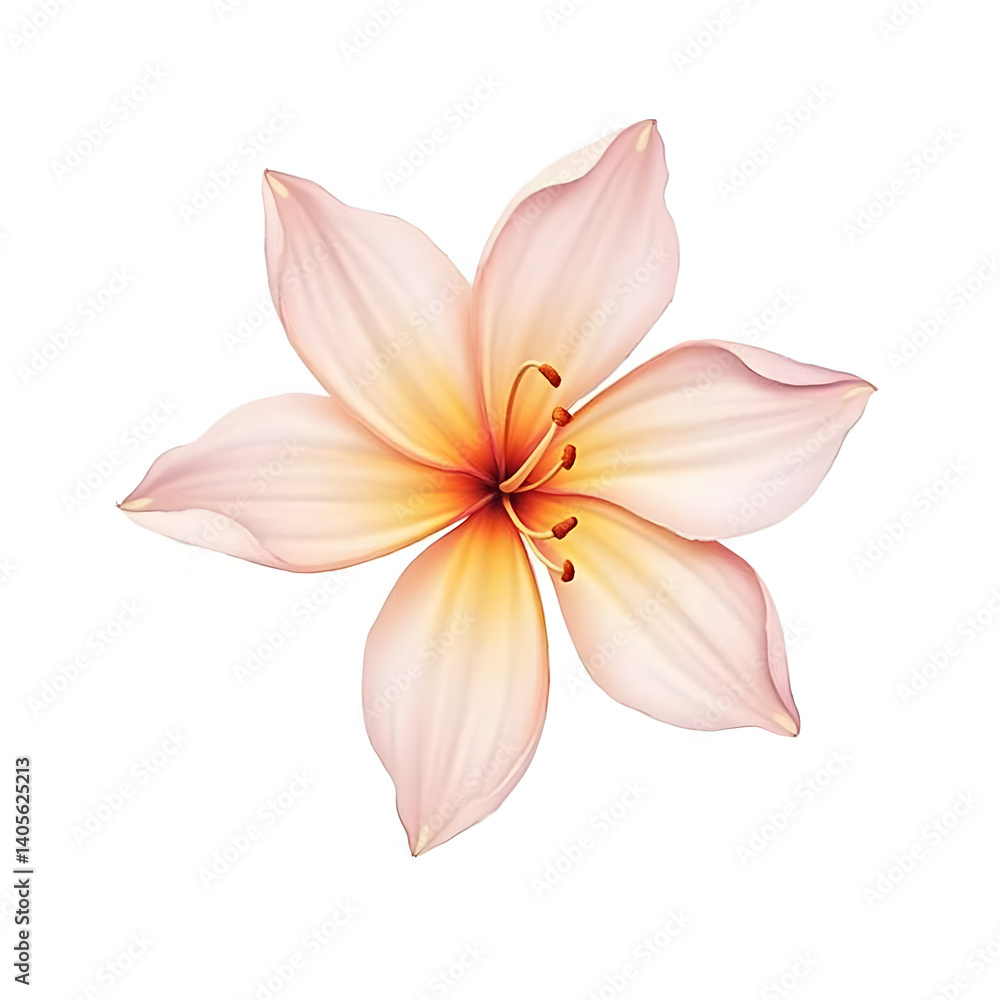 pink lily isolated on white background pink lily isolated on white background