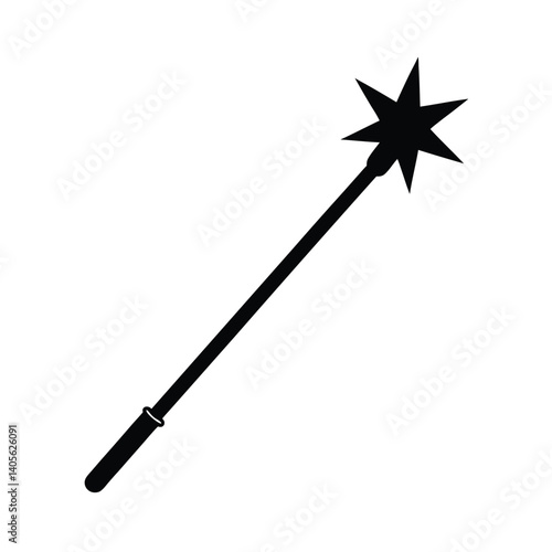 vector illustration of a magic wand