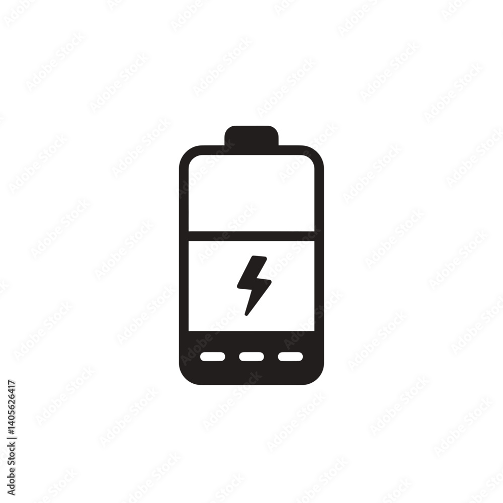 Full Battery Status Icon: A minimalist, high-contrast illustration of a battery icon, perfectly representing full power with a bold graphic of a lightning bolt in a clean, uncluttered design. Full Battery Status Icon: A minimalist, high-contrast illustration of a battery icon, perfectly representing full power with a bold graphic of a lightning bolt in a clean, uncluttered design.