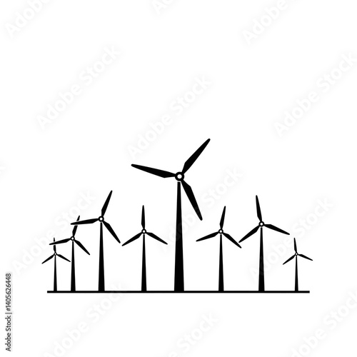Wind Farm Power Generation: A cluster of wind turbines efficiently harnesses the power of the wind, symbolizing clean and renewable energy.