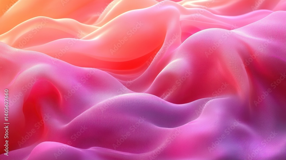 Obraz premium Abstract flowing fabric with vibrant gradients