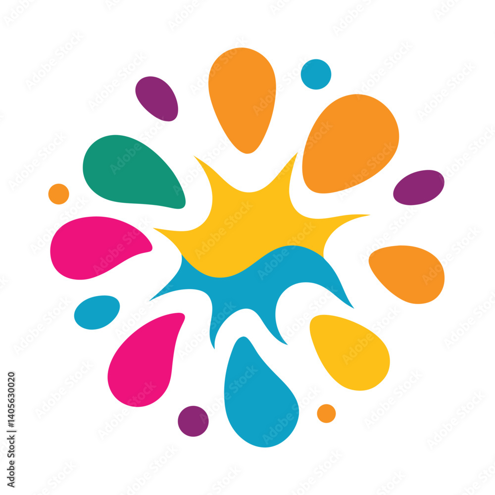 Fototapeta premium Rounded Geometry in Abstract Splash Design