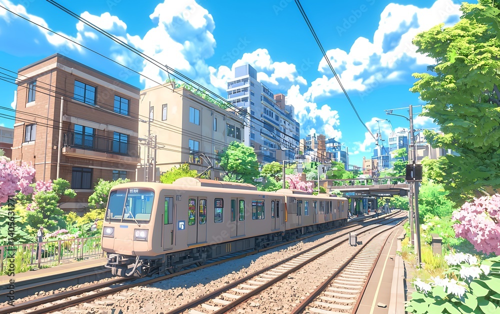 Fototapeta premium City Train Scenic View (1)