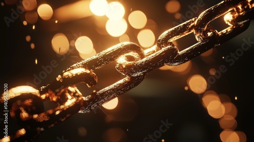 Golden Chain Under Spotlight: Strength, Connection, and Resilience
