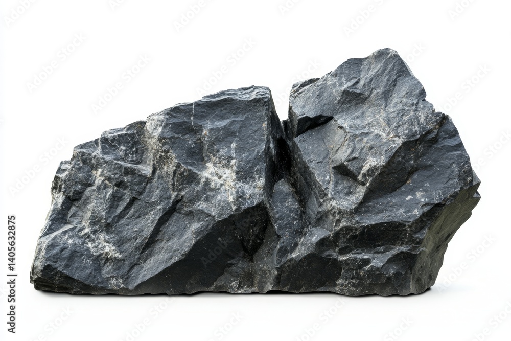 Large dark gray rock, irregular shape, heavy texture Large dark gray rock, irregular shape, heavy texture