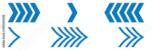 Arrow chevron icon Flat fill set collection