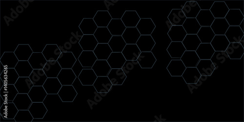 black Hexagonal Background. Luxury green Pattern. Vector Illustration. 3D Futuristic abstract honeycomb mosaic green background  geometric mesh cell texture wallpaper.