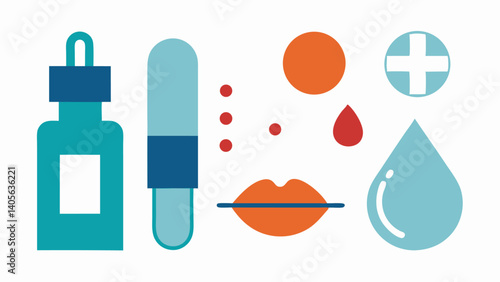 Conceptual illustrations of people taking medications safely with proper instructions, ideal for pharmacy guides, health education, and wellness content