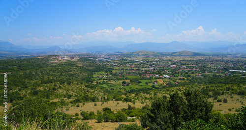 Obraz na płótnie Panoramic view of Podgorica, the capital city of Montenegro in the Balkans w salonie