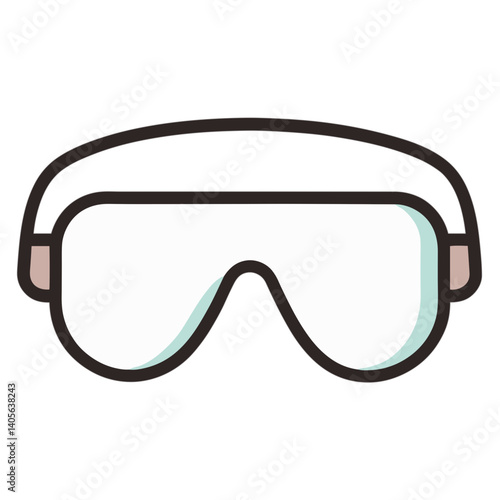Minimalist Safety Goggles Icon for Home Repair  