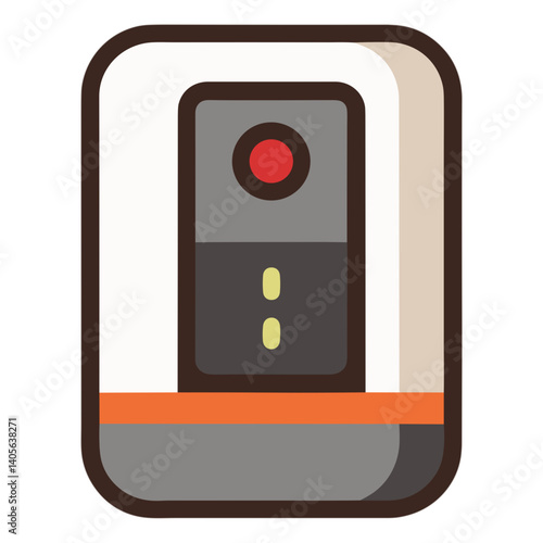 Minimalist Stud Finder Icon in Flat Design Style  