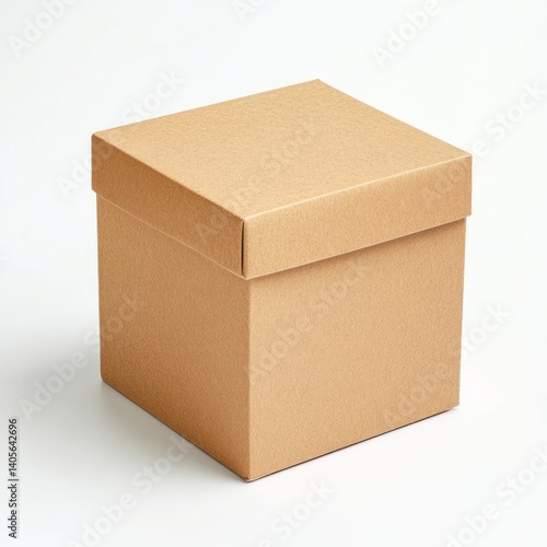 A blank kraft paper box mockup